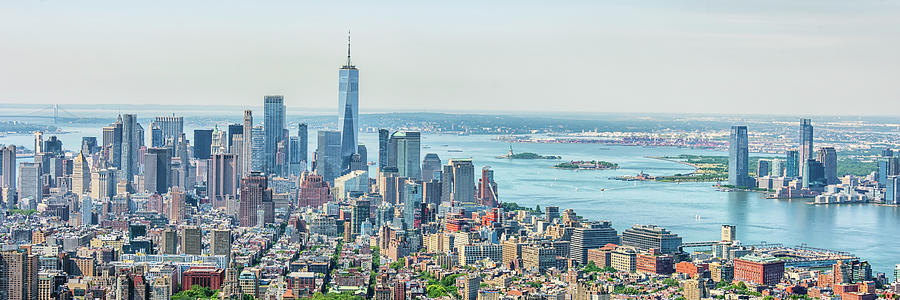 Architecture Photograph - New York Panorama #1 by Manjik Pictures