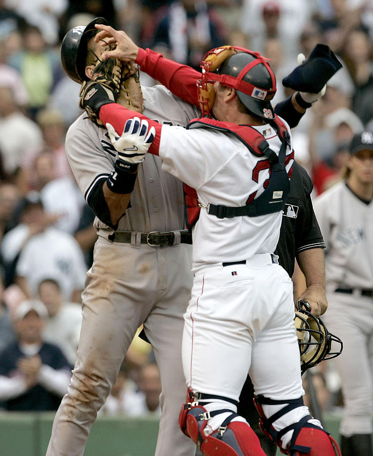 New York Yankees vs Boston Red Sox - July 23, 2004 #1 Photograph by Jim Rogash