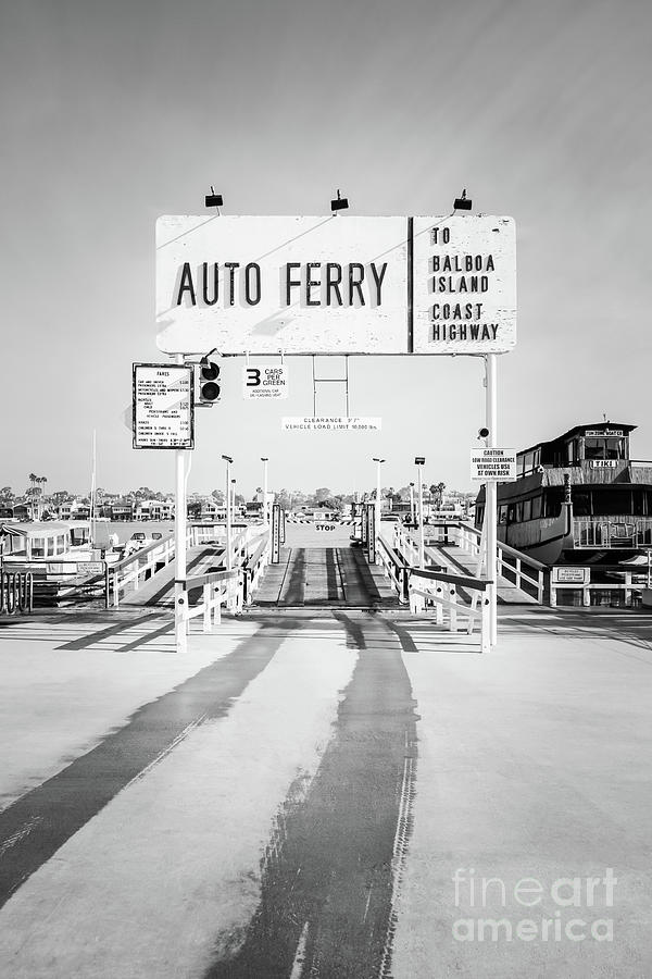 Newport Beach Balboa Island Auto Ferry Sign Photo #1 Photograph by Paul Velgos