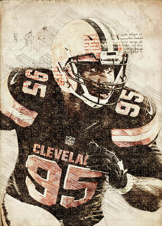 : Myles Garrett Cleveland Browns Framed 15 x 17 Player Collage  with a Piece of Game-Used Football - NFL Player Plaques and Collages :  Sports & Outdoors