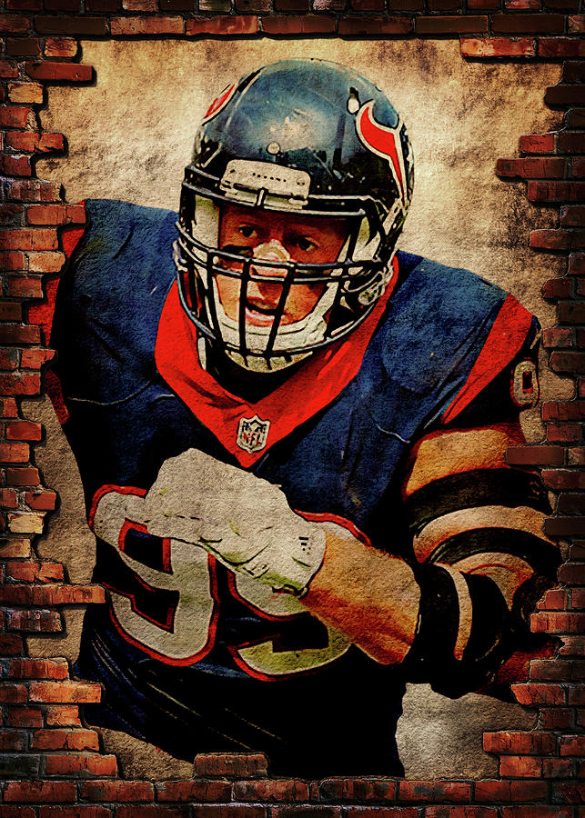 Ball Play NFL Houston Texans Player JJ Watt J.J.Watt J. J. Watt J.J.Watt  Justin James Canvas Print / Canvas Art by Wrenn Huber - Fine Art America