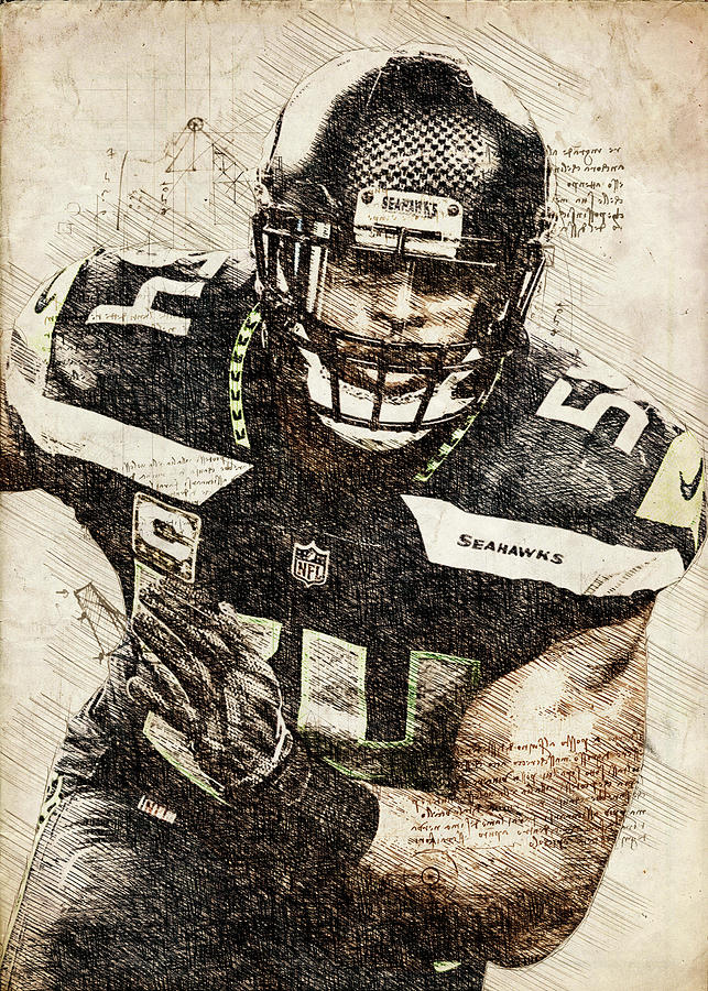 Ball Shaquem Griffin Shaquemgriffin Shaquem Griffin Seattle Seahawks Player  American Football Seattl Digital Art by Wrenn Huber - Pixels