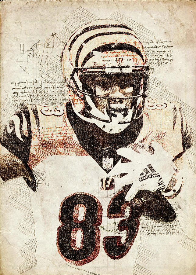 Football Art Tyler Boyd Tylerboyd Tyler Boyd Tyleralexanderboyd Tyler  Alexander Boyd Tyler Alexander Canvas Print