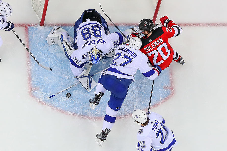 NHL: APR 18 Stanley Cup Playoffs First Round Game 4 - Lightning at Devils #1 Photograph by Icon Sportswire