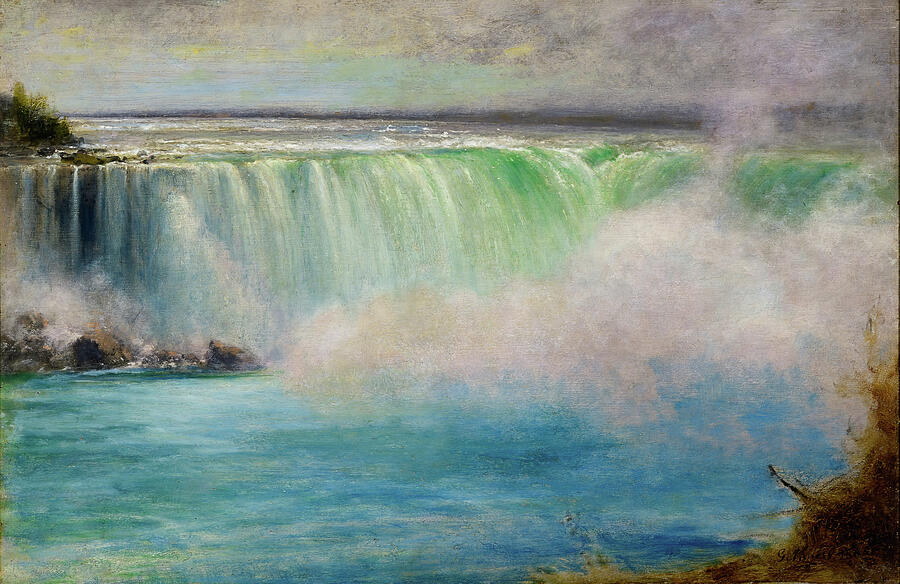 Niagara Falls, from 1885 Painting by George Inness