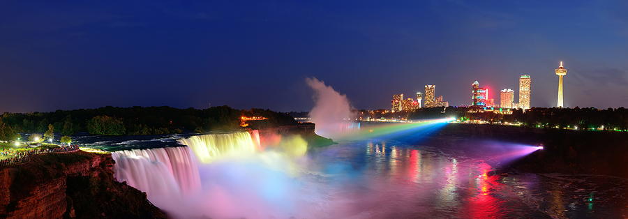 Niagara Falls panorama  #1 Photograph by Songquan Deng