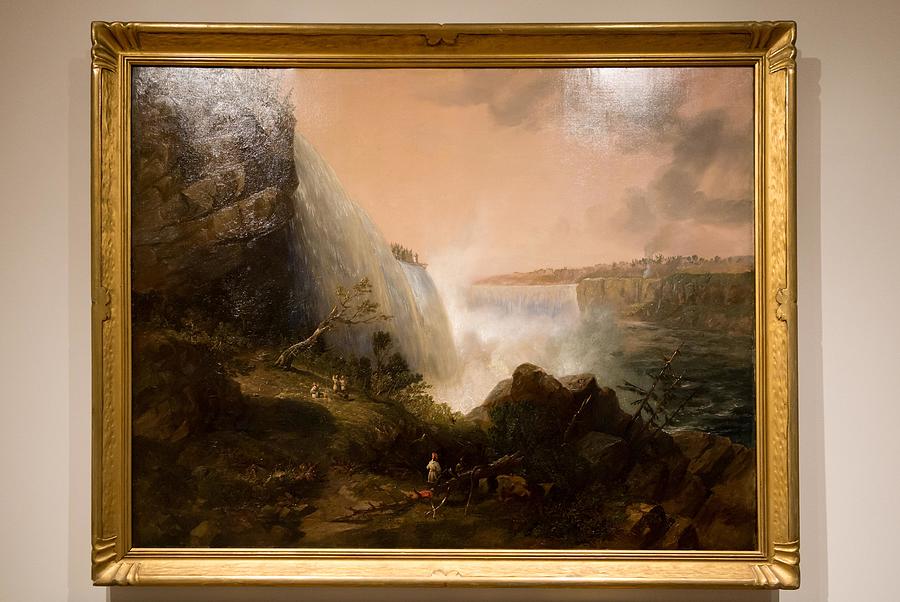 Niagara Falls With Trappers Painting By James Wilson Carmichael 