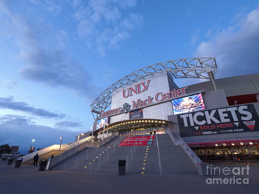 Night view of the Thomas and Mack Center of UNLV Photograph by Chon Kit ...