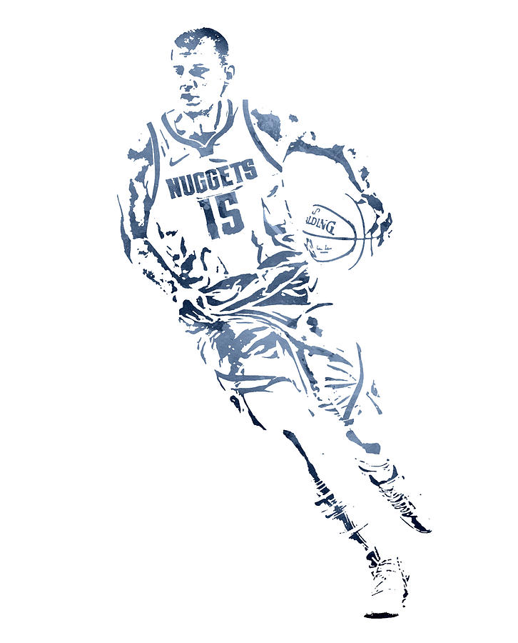 Nikola Jokic Denver Nuggets Basketball 3/10 ACEO Fine Art Print By:Q