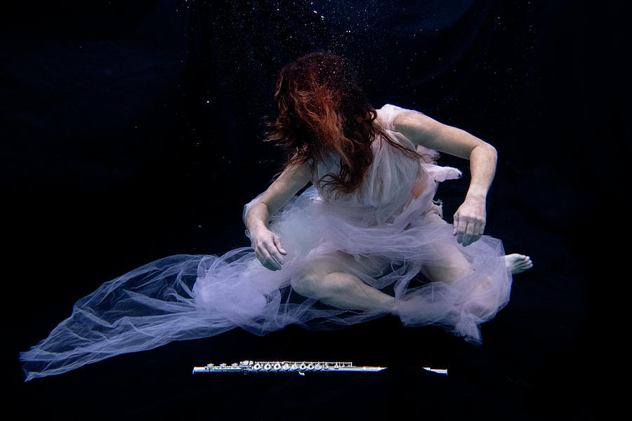 Nina underwater for the Hydroflute project #1 Photograph by Dan Friend