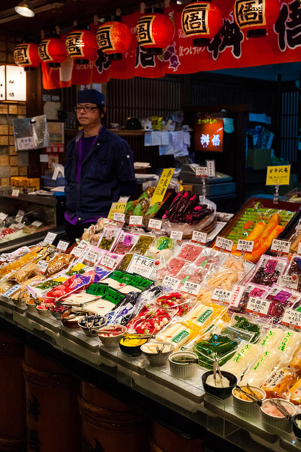 Nishiki Market in Kyoto, Japan #1 Photograph by Holgs