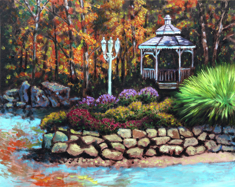 Nita and Daves Backyard Painting by John Lautermilch