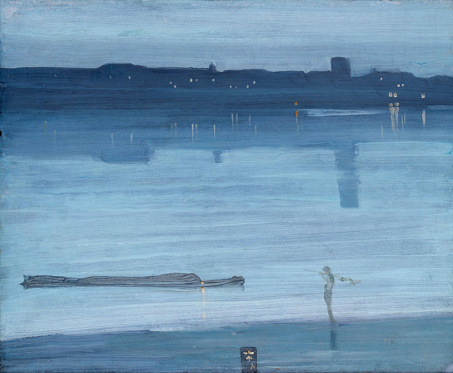 James Abbott Mcneill Whistler Painting - Nocturne Blue and Silver   Chelsea  #1 by James Abbott McNeill Whistler