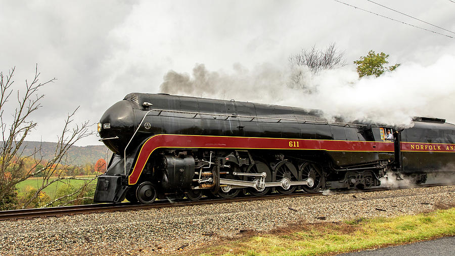 Norfolk and Western 611 in the Fall #2 Photograph by M C Hood