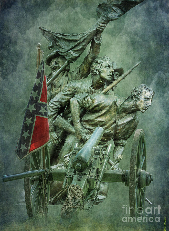 North Carolina Monument And Cannon Gettysburg Digital Art