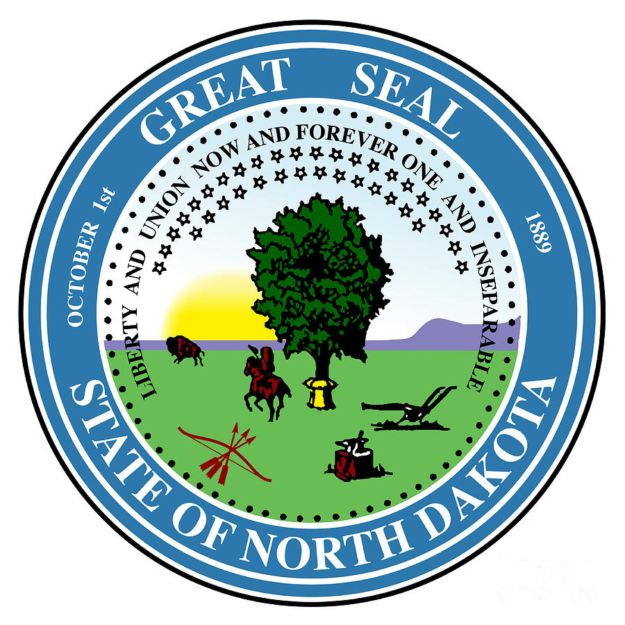 North Dakots State Seal Digital Art by Bigalbaloo Stock - Fine Art America