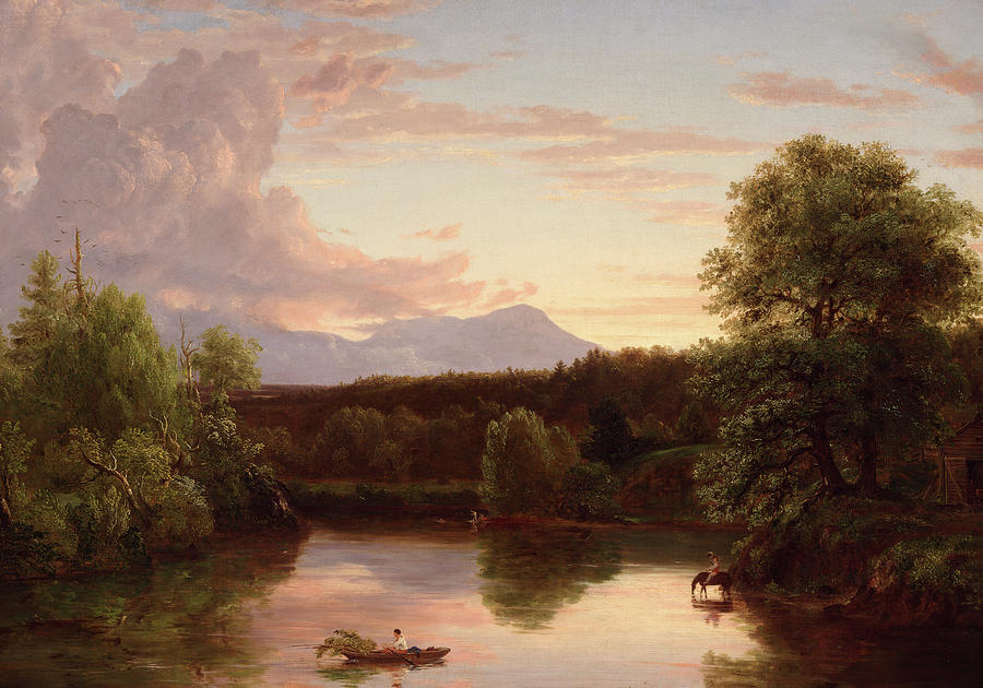 North Mountain and Catskill Creek, 1838 Painting by Thomas Cole