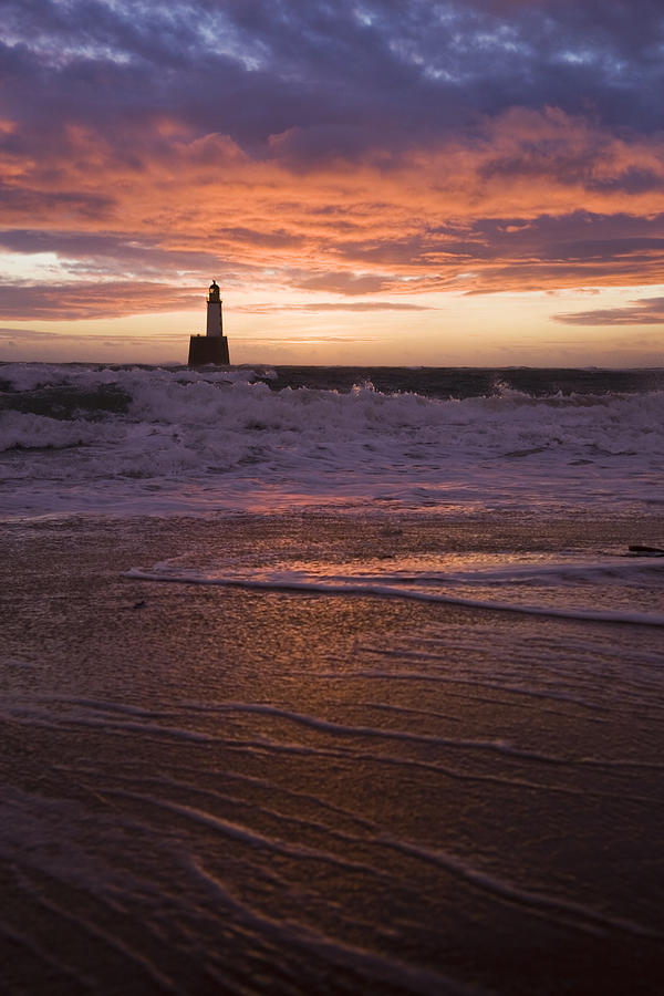 North Sea Lighthouse Before Dawn #1 Photograph by Theasis