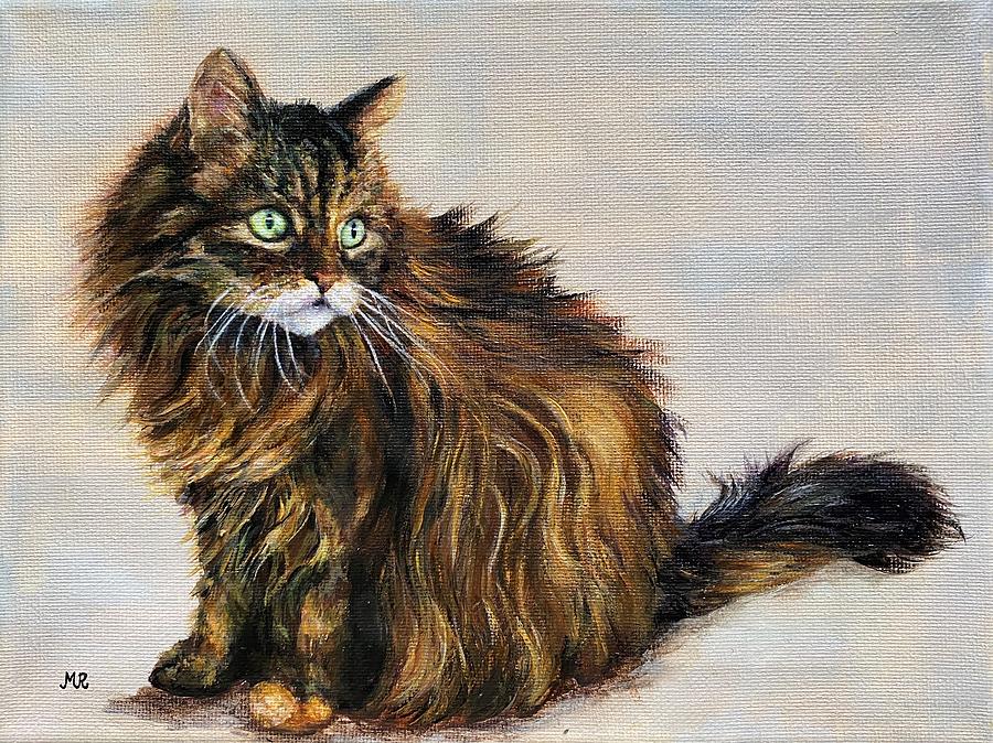 Norwegian Forest Cat Painting by Monique Van Reek - Fine Art America