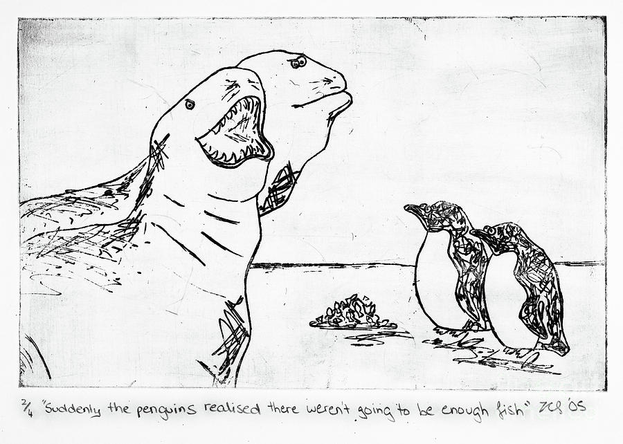 Not Enough Fish #1 Drawing by Zoe Cole Piper