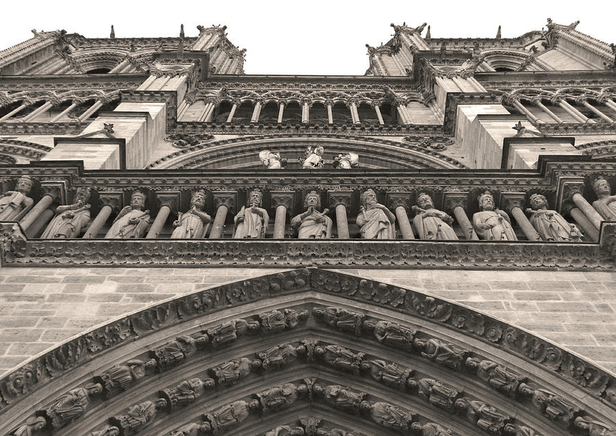 Notre Dame Cathedral - West Facade #1 Photograph by Ron Berezuk