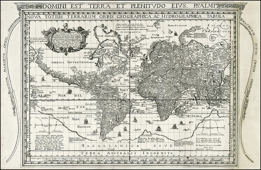 Nova Totius Terrarum Orbis Geographica Painting By Artistic Panda 