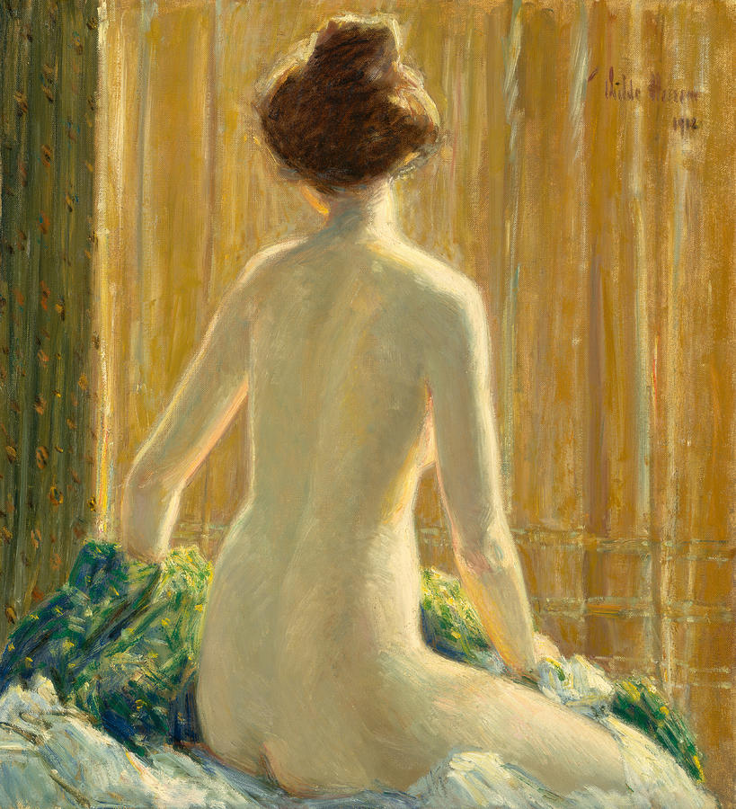 Nude Seated #1 Painting by Childe Hassam