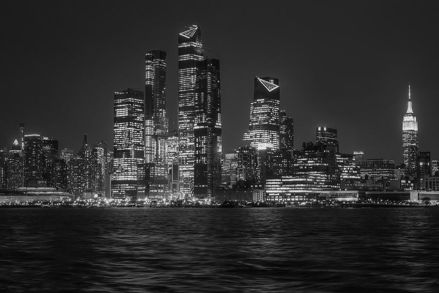 NYC Hudson Yards Skyline BW #1 Photograph by Susan Candelario