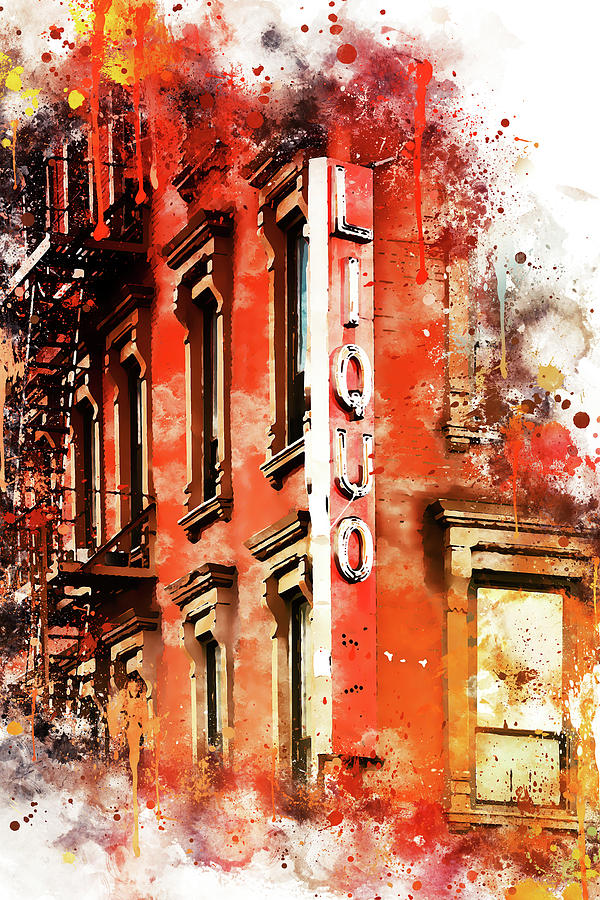 New York City Mixed Media - NYC Watercolor Collection - Liquors #1 by Philippe HUGONNARD