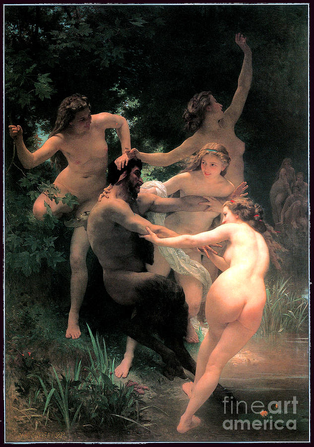 Nymphs and Satyr 1873 Painting by William Adolphe Bouguereau