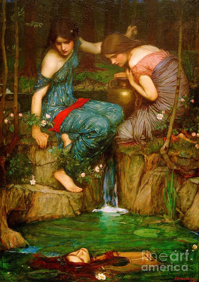 Nymphs Finding the Head of Orpheus - 1905 Painting by John William Waterhouse