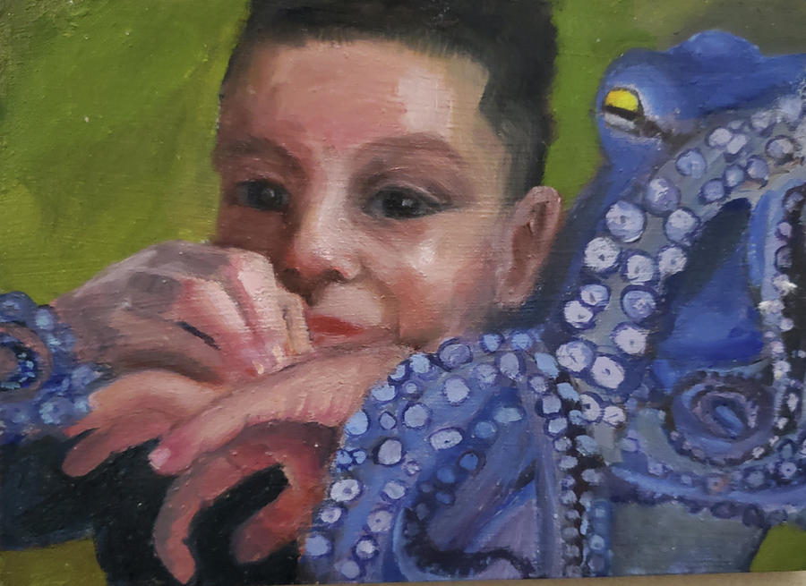 O is for Octopus #1 Painting by Jessmyne Stephenson