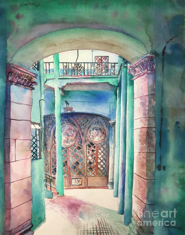 Oaxaca Courtyard #1 Painting by Glen Neff