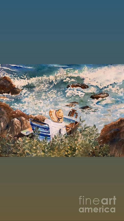 Ocean Energy  #1 Painting by Kathryn G Roberts