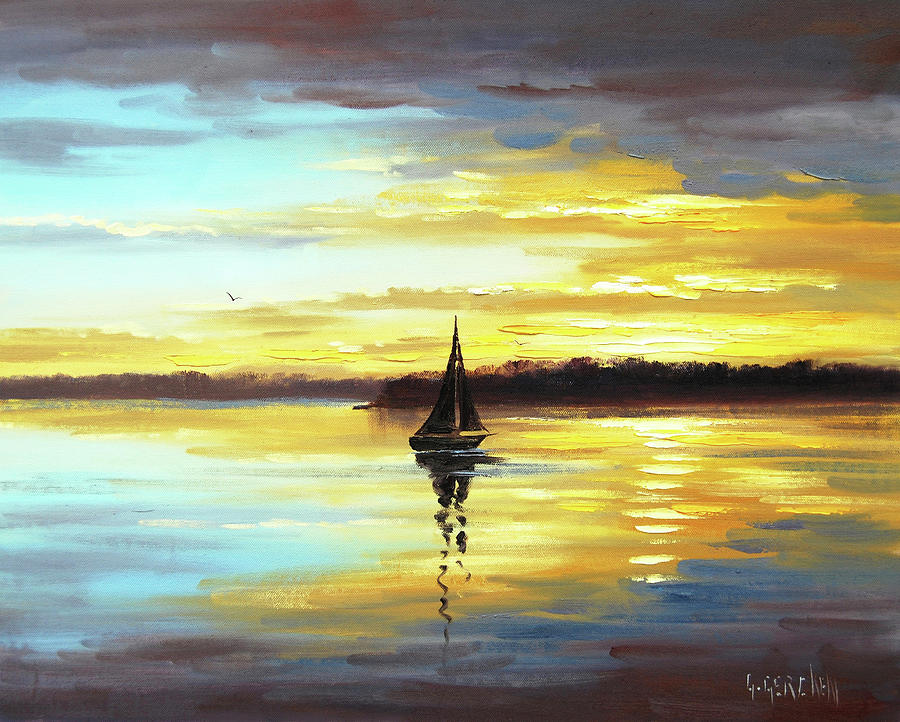 Ocean Sunset Painting
