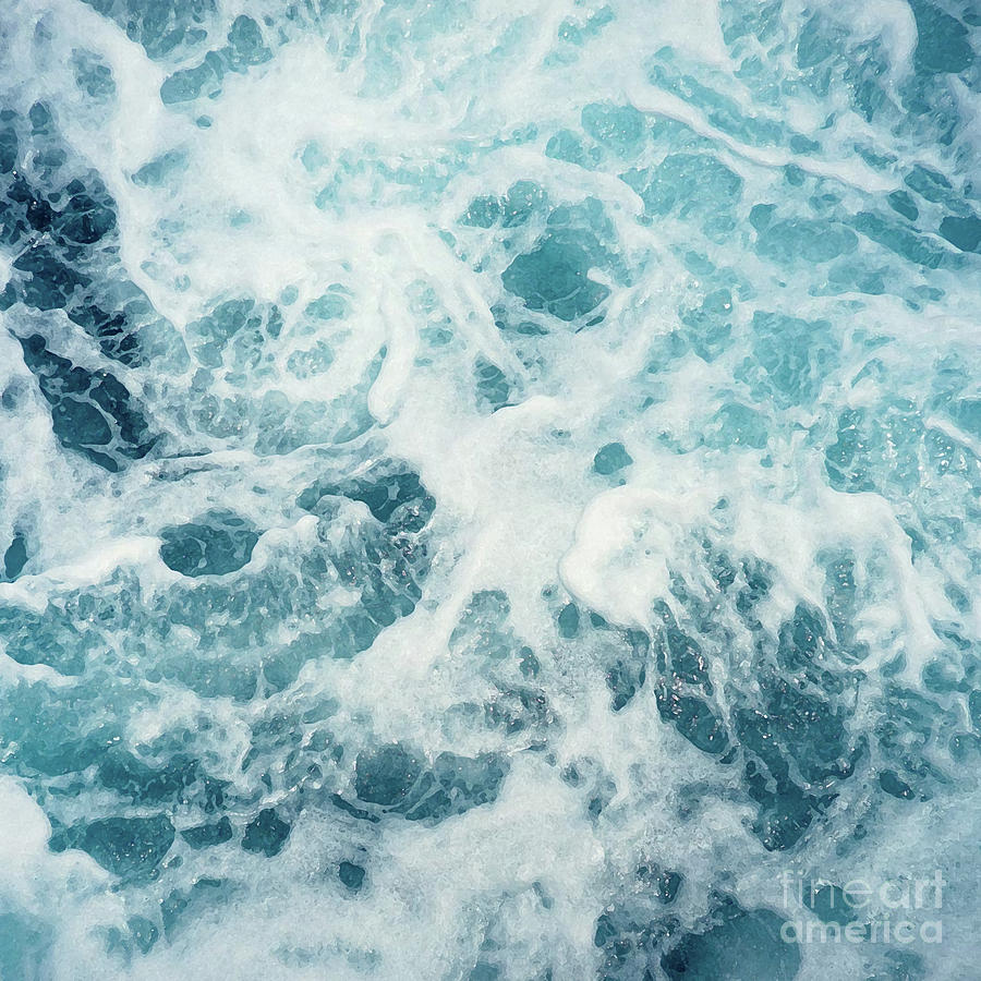 Beach Photograph - Ocean Wave Abstract #1 by Edward Fielding
