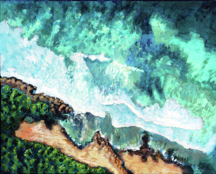 Ocean Waves #1 Painting by John Lautermilch