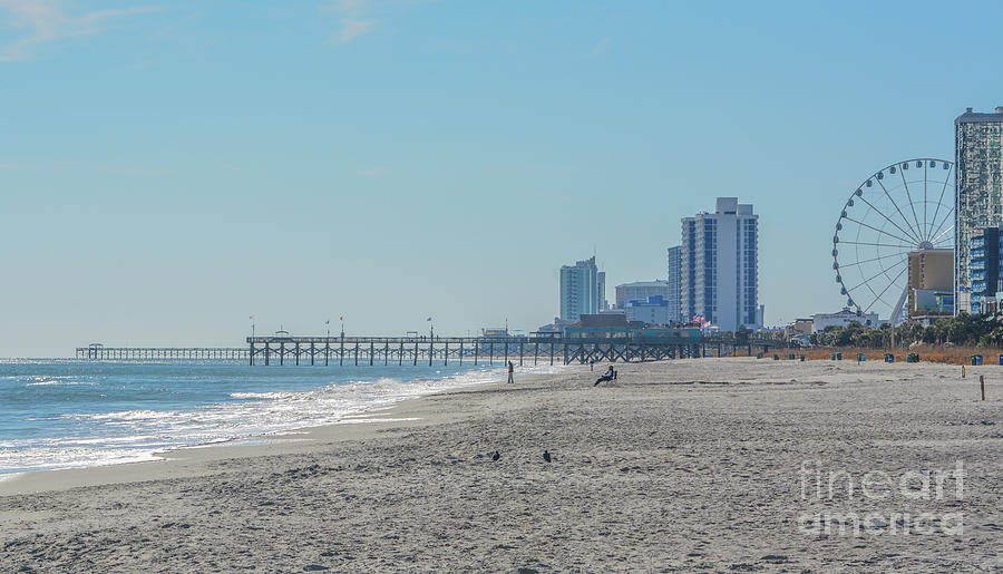 Oceanfront Of Myrtle Beach On The White Sand Of Atlantic Ocean In South Carolina Photograph