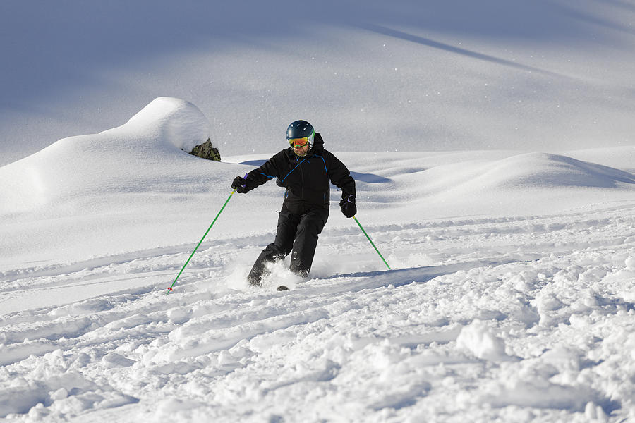 Off piste skiing - Powder snow #1 Photograph by Ultramarinfoto