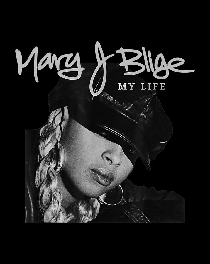 Official Mary J Blige My Life Tracklist Back Digital Art By Frank Nguyen