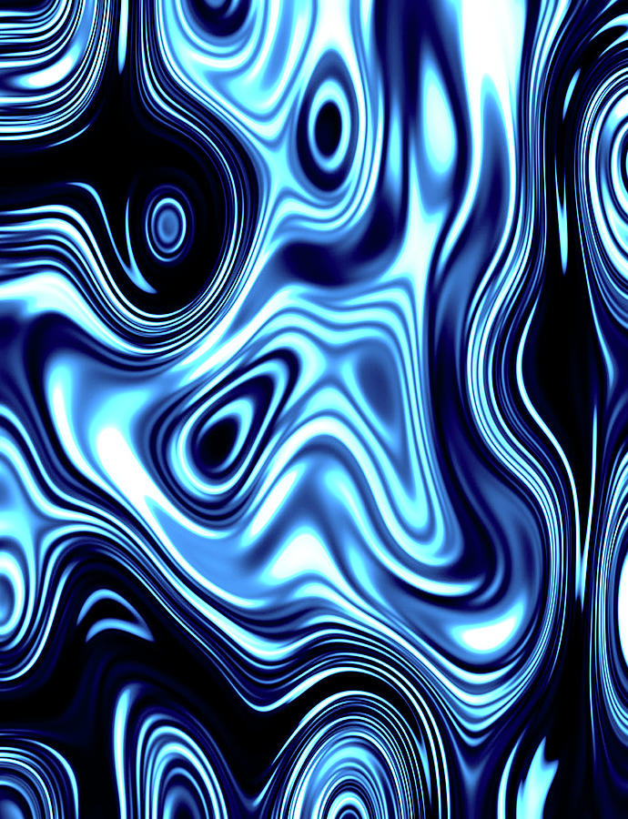 Blue Liquid Digital Art by Tom Hill | Fine Art America