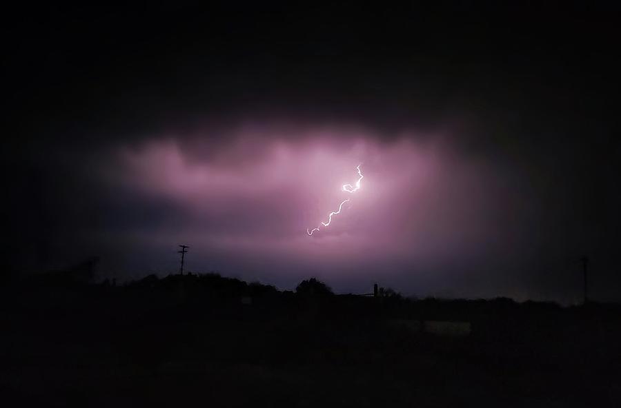 Oklahoma Lightning 10/10/21 #1 Photograph by Ally White