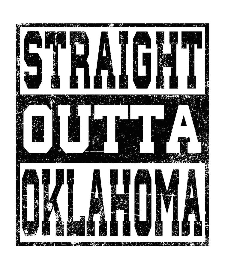 Oklahoma University Digital Art - Oklahoma Straight outta Oklahoma Vintage #1 by Manuel Schmucker