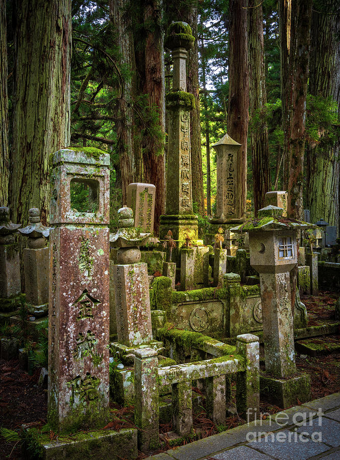 Architecture Photograph - Okunoin Headstones #1 by Inge Johnsson