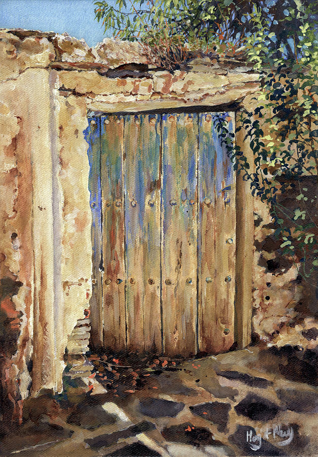 Door Painting - Old Door In Ohanes #1 by Margaret Merry
