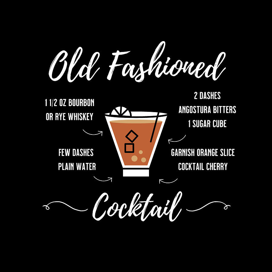 Old Fashion Cocktail Digital Art