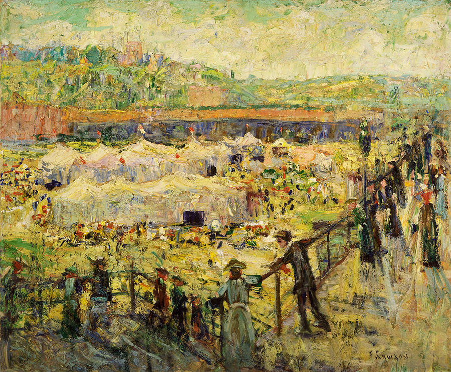 Ernest Lawson Painting - Old Fashioned Circus  #1 by Ernest Lawson