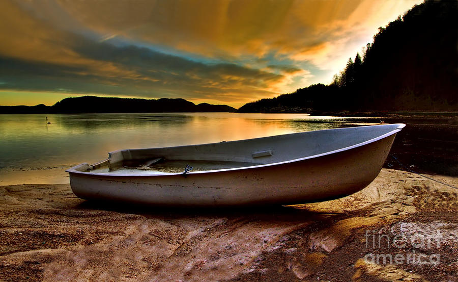 Old Fishing Boat At Sunset Photograph by Sandi OReilly
