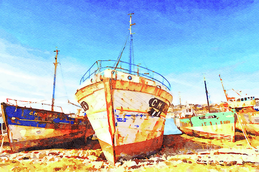 Old Fishing Boats Camaret-Sur-Mer Brittany France #1 Photograph by Colin and Linda McKie