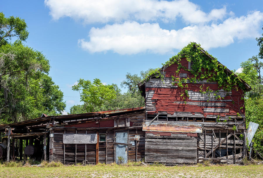 Barn Photograph - Old Florida Barn by Dart Humeston